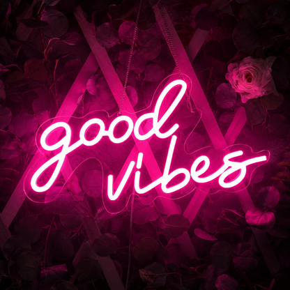 Good Vibes Gallery Wall Decor LED Neon Sign - 02 High-Converting Product Image