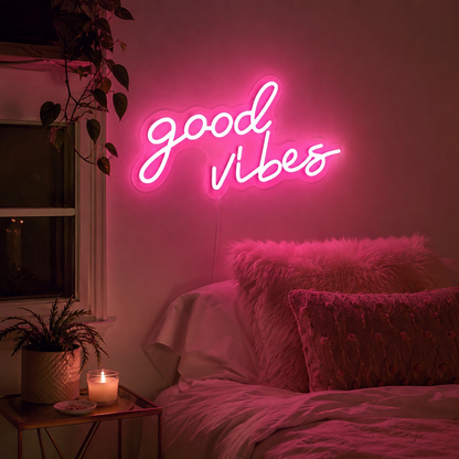 Good Vibes Gallery Wall Decor LED Neon Sign - 03 Real Lifestyle Scene