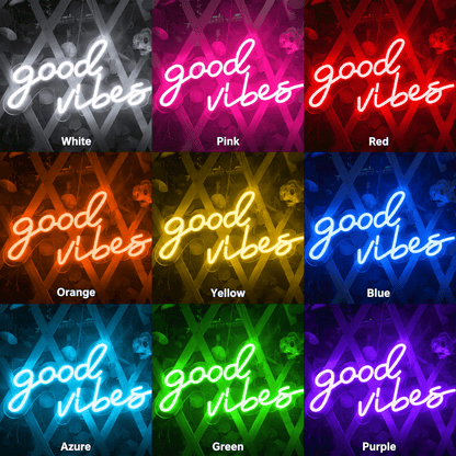 Good Vibes Gallery Wall Decor LED Neon Sign - Shineneon