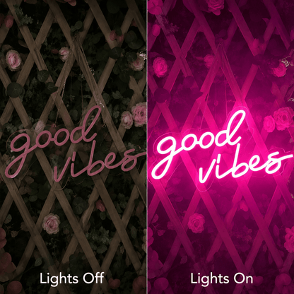 Good Vibes Gallery Wall Decor LED Neon Sign - Shineneon