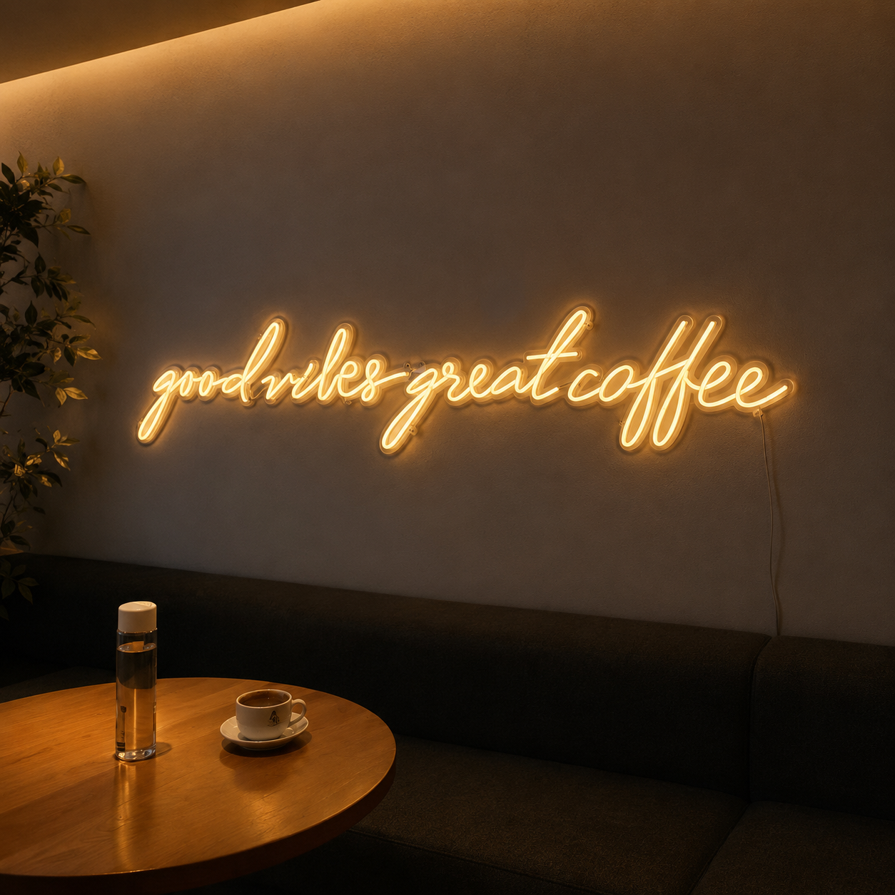 Good Vibes Great Coffee LED Neon Sign - 01 Original Product Image