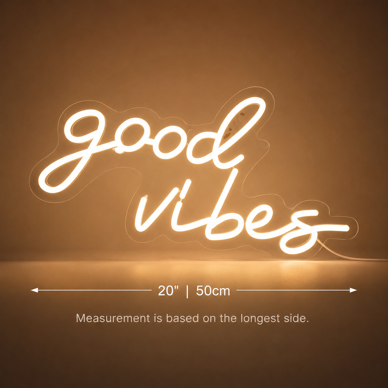 Good Vibes Handwritten LED Neon Sign - 04 Size Image