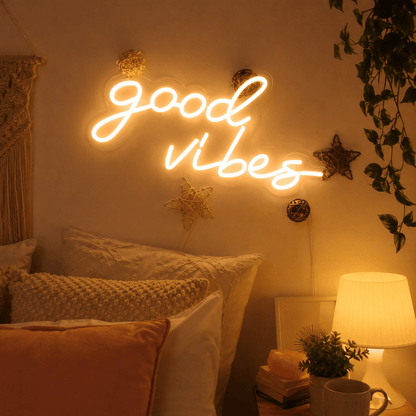 Good Vibes Handwritten LED Neon Sign - Shineneon