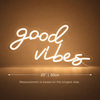 Good Vibes Handwritten LED Neon Sign - Shineneon