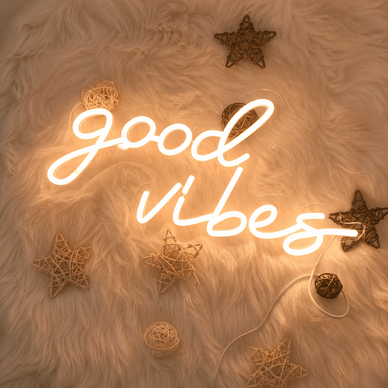 Good Vibes Handwritten LED Neon Sign - Shineneon