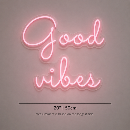 Good Vibes Home Decor Sign LED Neon Sign - 04 Size Image