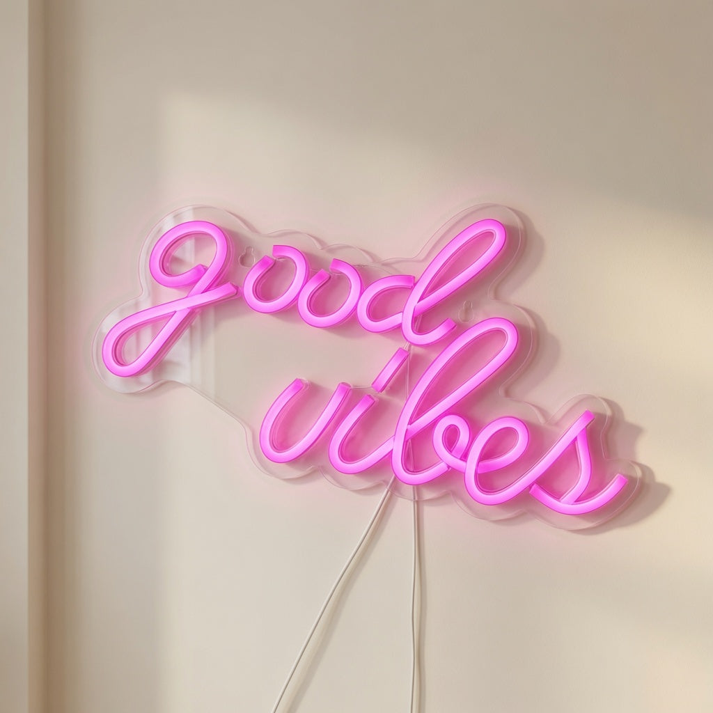 Good Vibes LED Neon Sign Bedroom Decor - 02 High-Converting Product Image