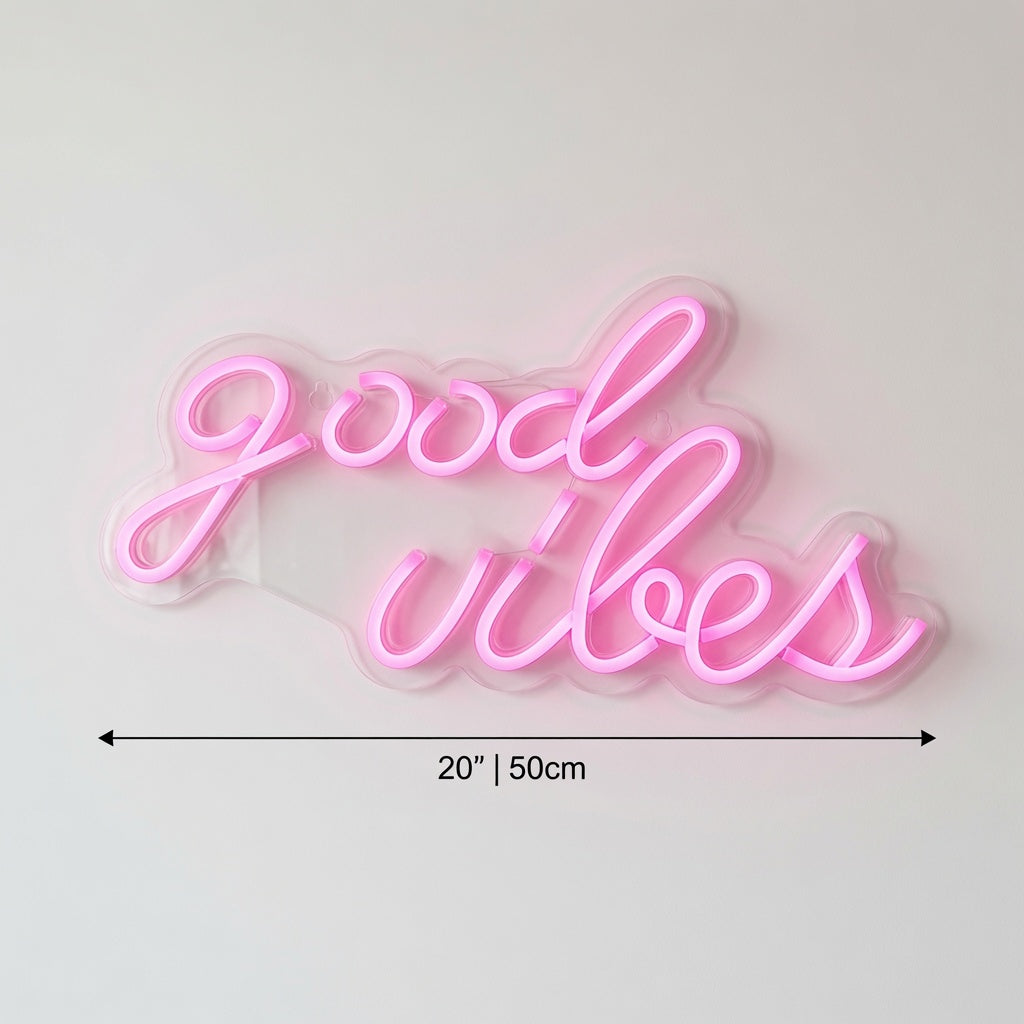 Good Vibes LED Neon Sign Bedroom Decor - 04 Size Image