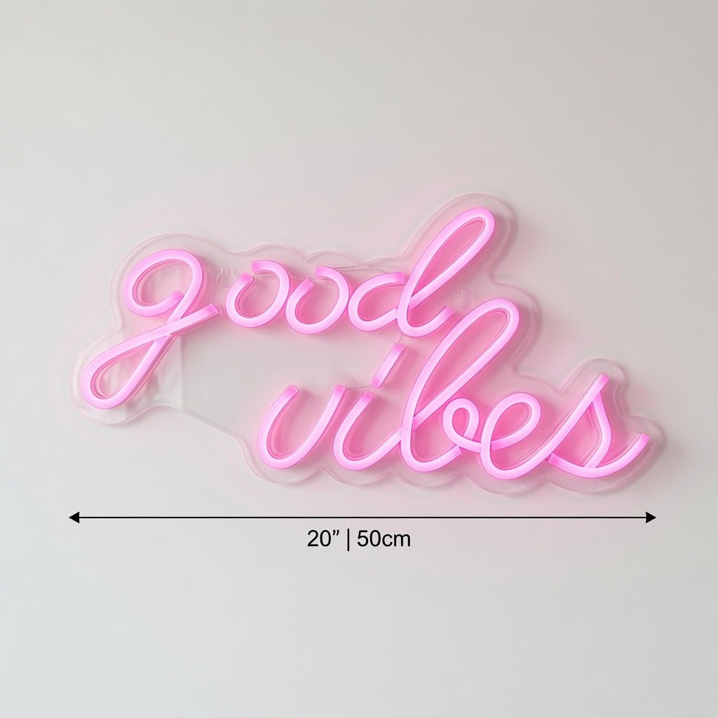 Good Vibes LED Neon Sign Bedroom Decor - Shineneon