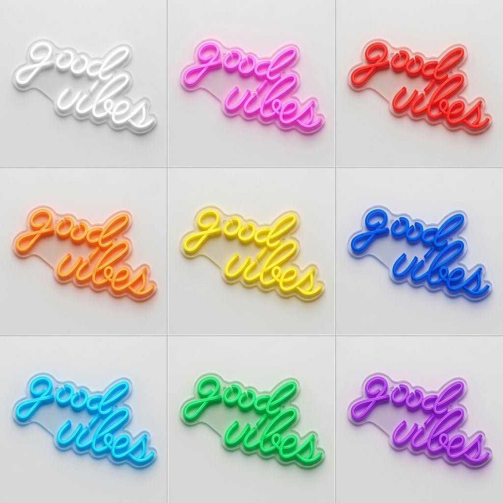 Good Vibes LED Neon Sign Bedroom Decor Wall Neon Sign - Shineneon