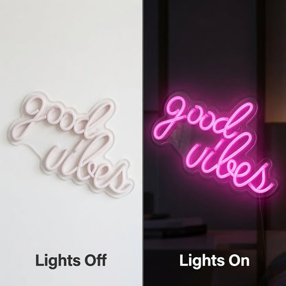 Good Vibes LED Neon Sign Bedroom Decor Wall Neon Sign - Shineneon