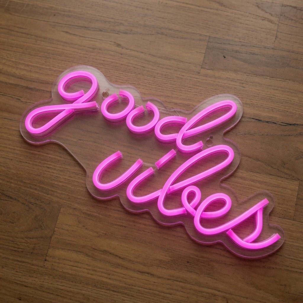 Good Vibes LED Neon Sign Bedroom Decor Wall Neon Sign - Shineneon