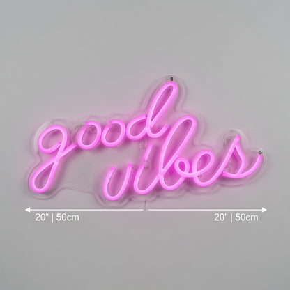 Good Vibes LED Neon Sign Home Decor - 04 Size Image