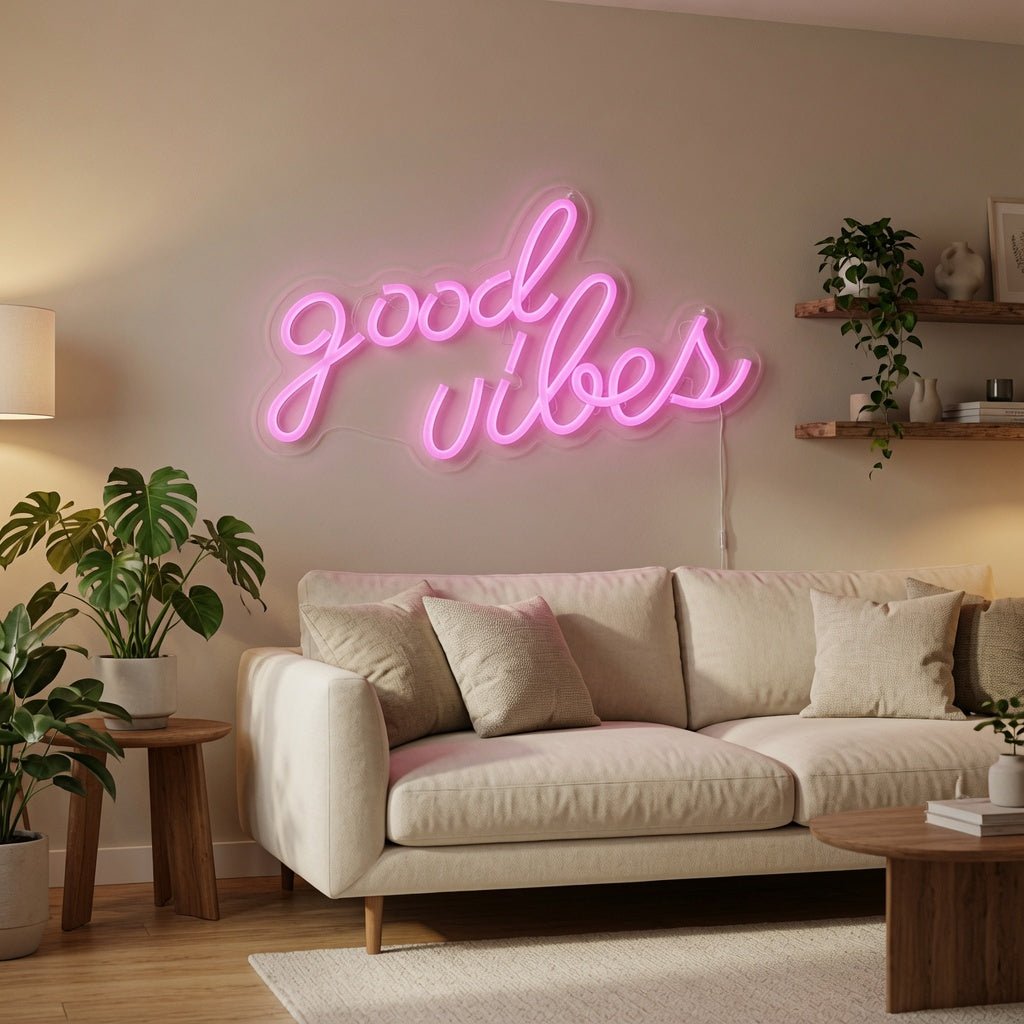 Good Vibes LED Neon Sign Home Decor Wall Neon Sign - Shineneon
