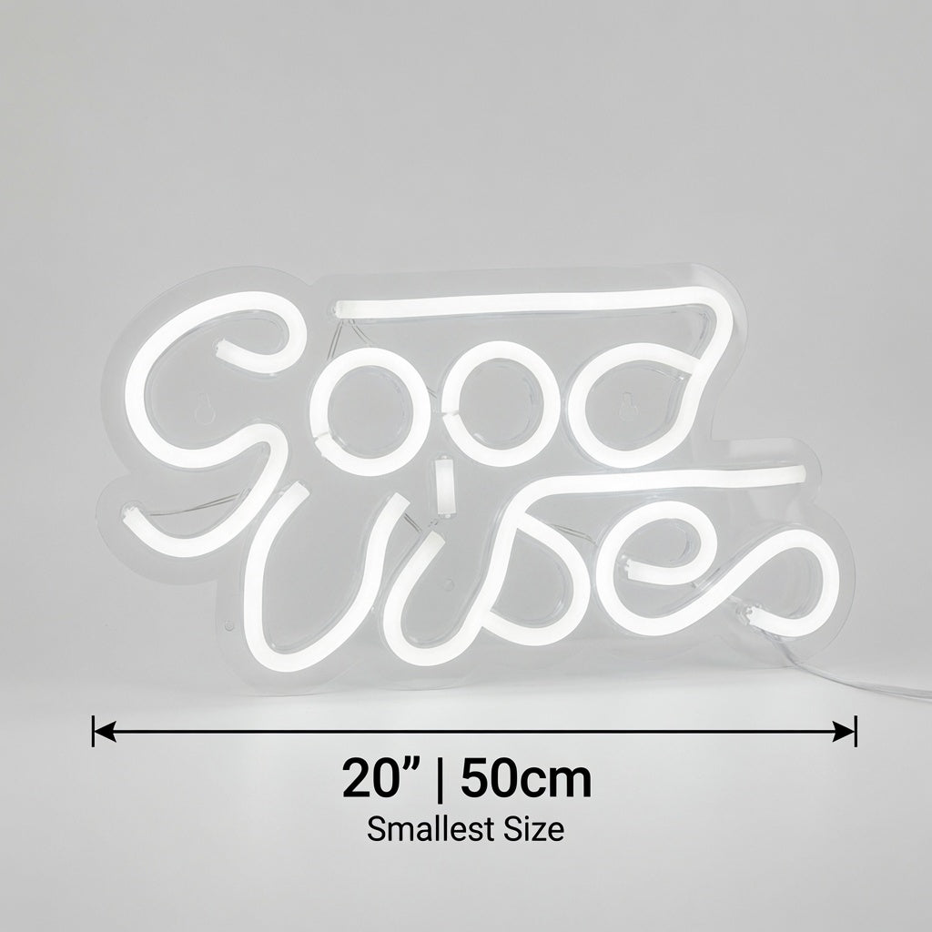 Good Vibes LED Neon Sign Wall Neon Sign - 04 Size Image