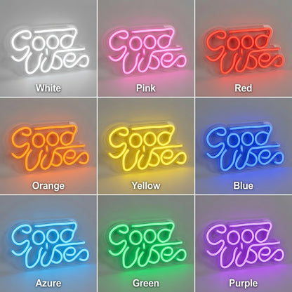 Good Vibes LED Neon Sign Wall Neon Sign - 05 Color Grid