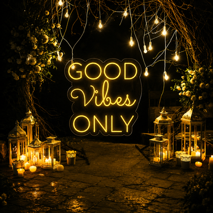 Good Vibes Lettering Bedroom Decor LED Neon Sign - 01 Original Product Image