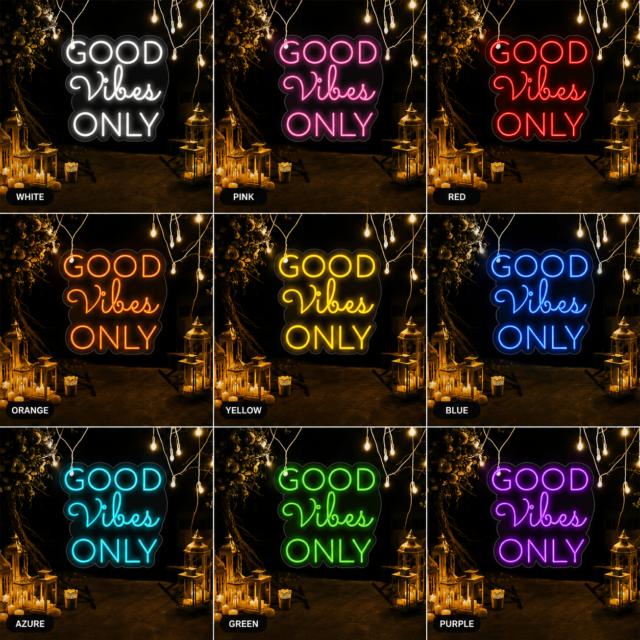 Good Vibes Lettering Bedroom Decor LED Neon Sign - Shineneon