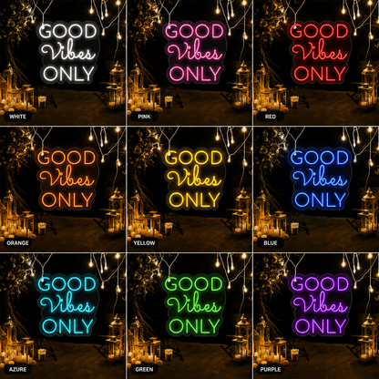 Good Vibes Lettering Bedroom Decor LED Neon Sign - Shineneon