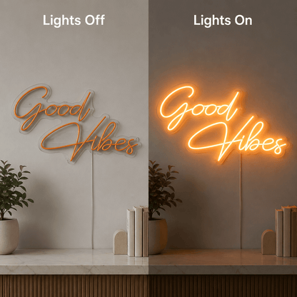 Good Vibes Living Room Decor LED Neon Sign - Shineneon