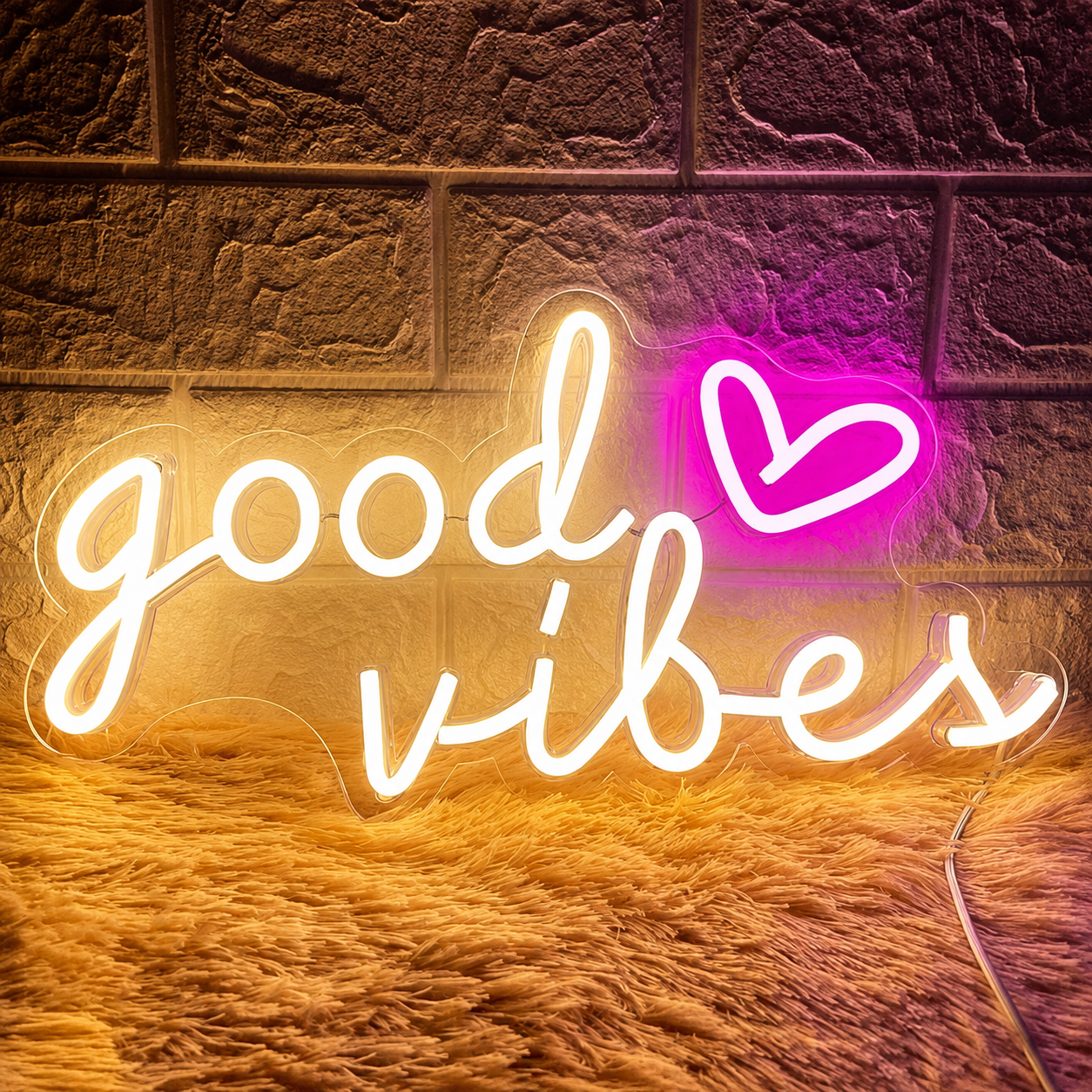 Good Vibes Minimal LED Neon Sign - 01 Original Product Image