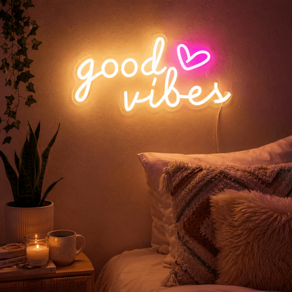 Good Vibes Minimal LED Neon Sign - Shineneon