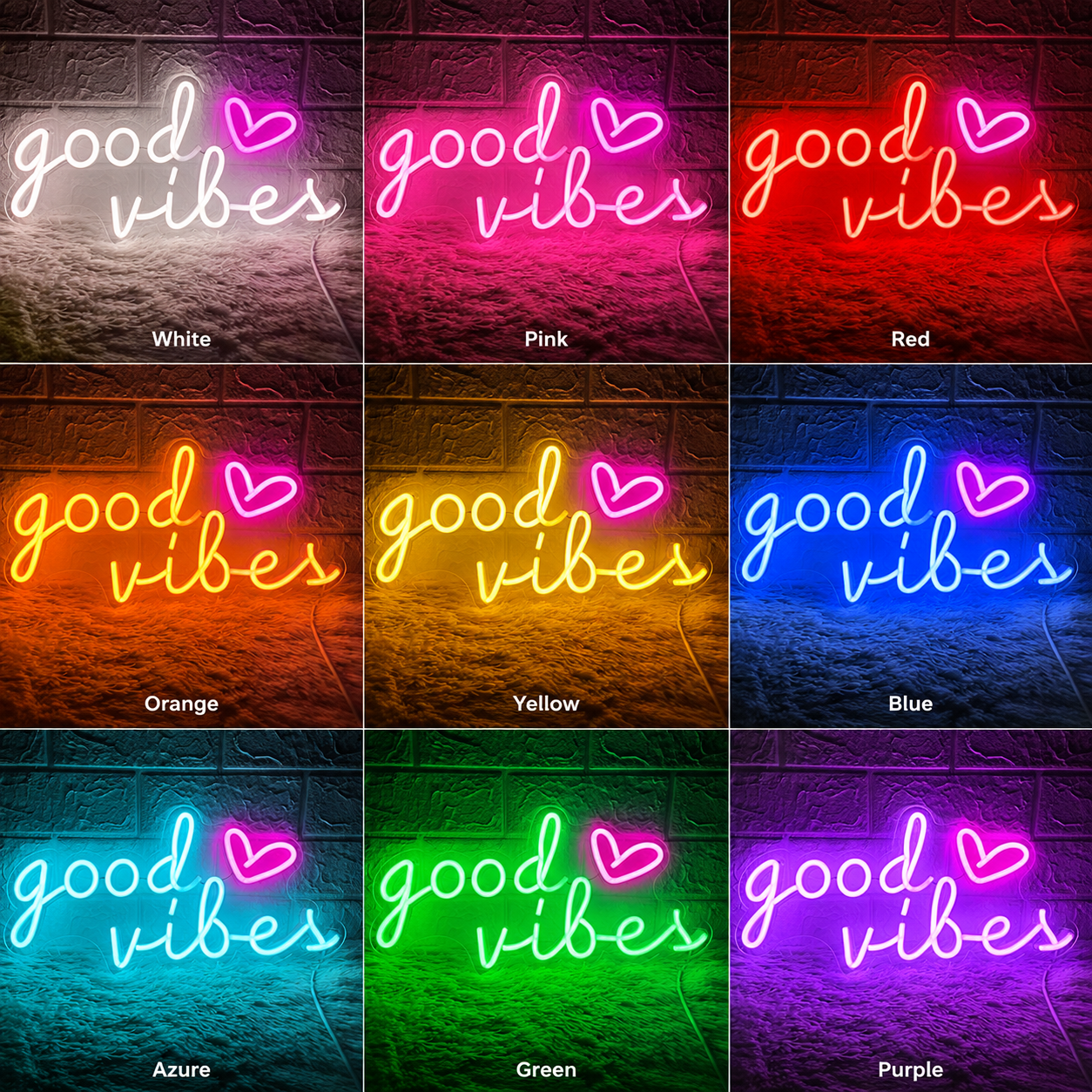 Good Vibes Minimal LED Neon Sign - Shineneon