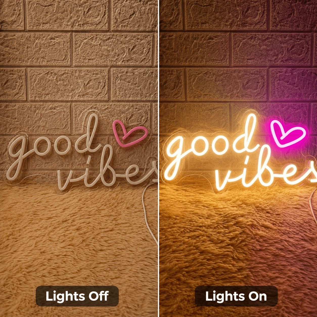 Good Vibes Minimal LED Neon Sign - Shineneon