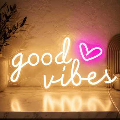 Good Vibes Minimal LED Neon Sign - Shineneon