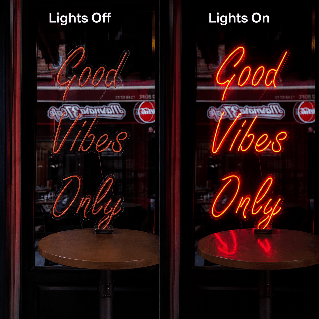 Good Vibes Mounted Wall Light LED Neon Sign - Shineneon