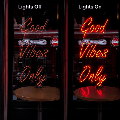 Good Vibes Mounted Wall Light LED Neon Sign - Shineneon