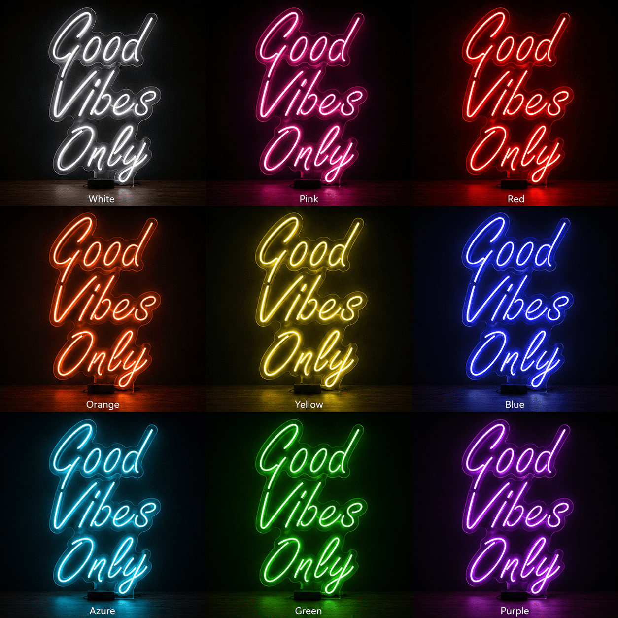 Good Vibes Mounted Wall Light LED Neon Sign - Shineneon