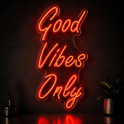 Good Vibes Mounted Wall Light LED Neon Sign - Shineneon