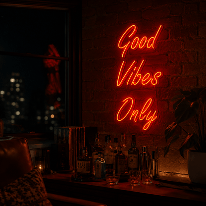 Good Vibes Mounted Wall Light LED Neon Sign - Shineneon