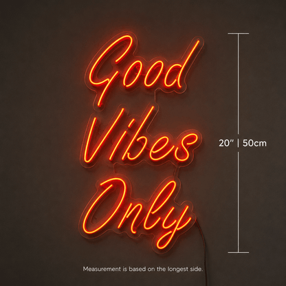 Good Vibes Mounted Wall Light LED Neon Sign - Shineneon