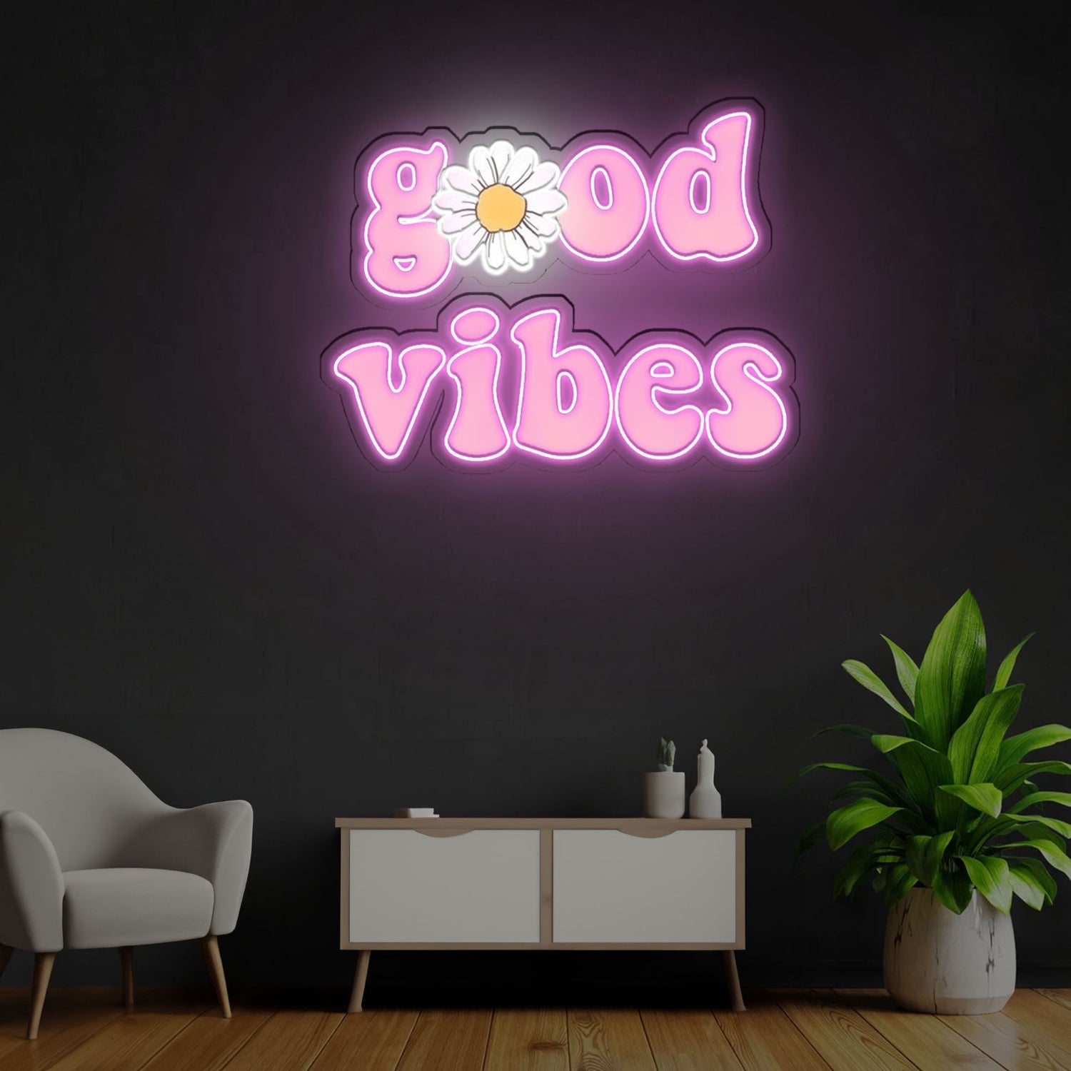Good Vibes Neon X Acrylic Artwork | Shineneon