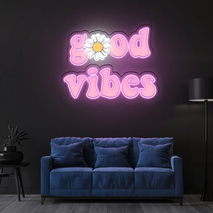 Good Vibes Neon X Acrylic Artwork - Shineneon
