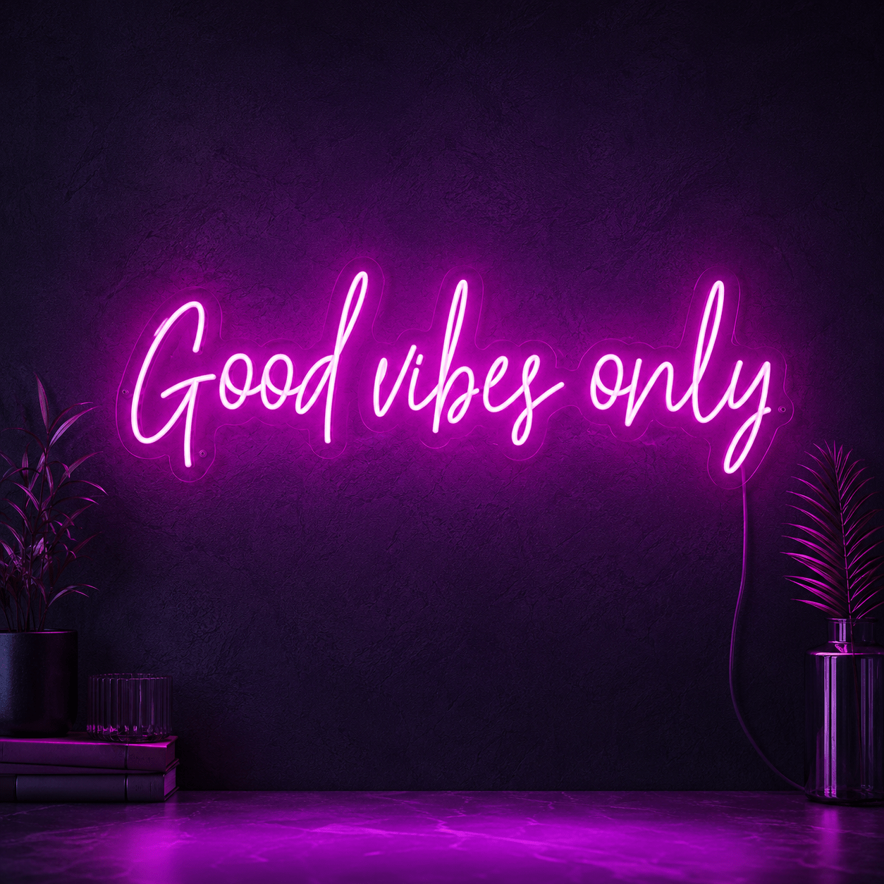 Good Vibes Only Acrylic Decor Sign LED Neon Sign - Shineneon