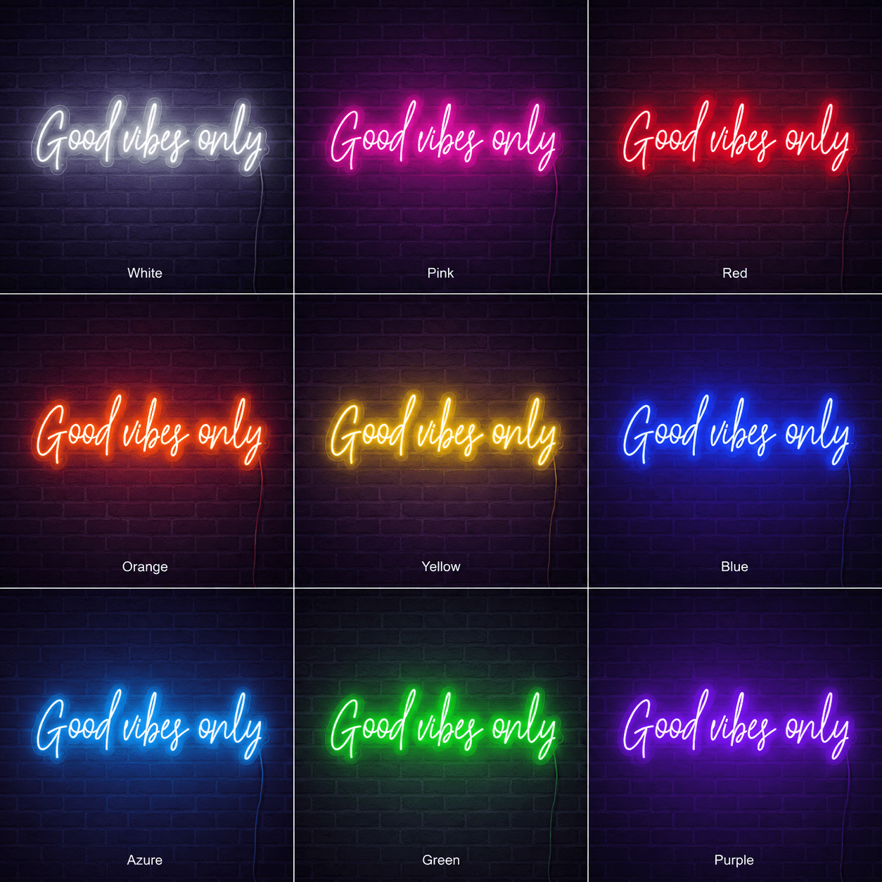 Good Vibes Only Acrylic Decor Sign LED Neon Sign - Shineneon