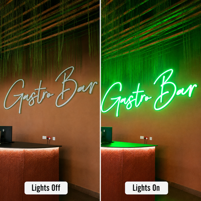 Good Vibes Only Aesthetic Wall Light LED Neon Sign - 06 Day Night Comparison