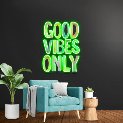 Good Vibes Only Artwork Large Neon Signs - Shineneon