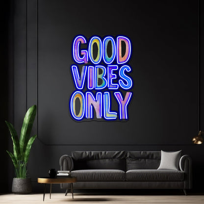 Good Vibes Only Artwork Large Neon Signs - Shineneon