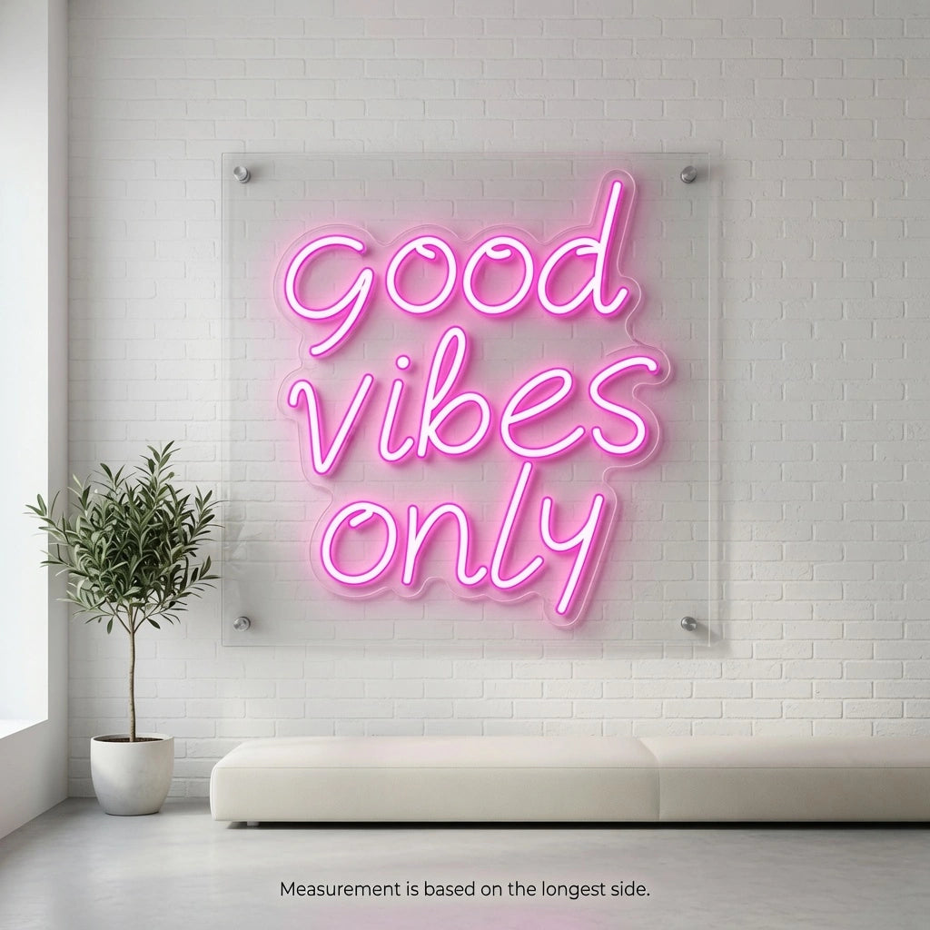 Good Vibes Only Bedroom Decor LED Neon Sign - 04 Size Image