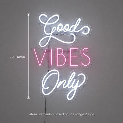Good Vibes Only Bedroom LED Neon Sign - 04 Size Image