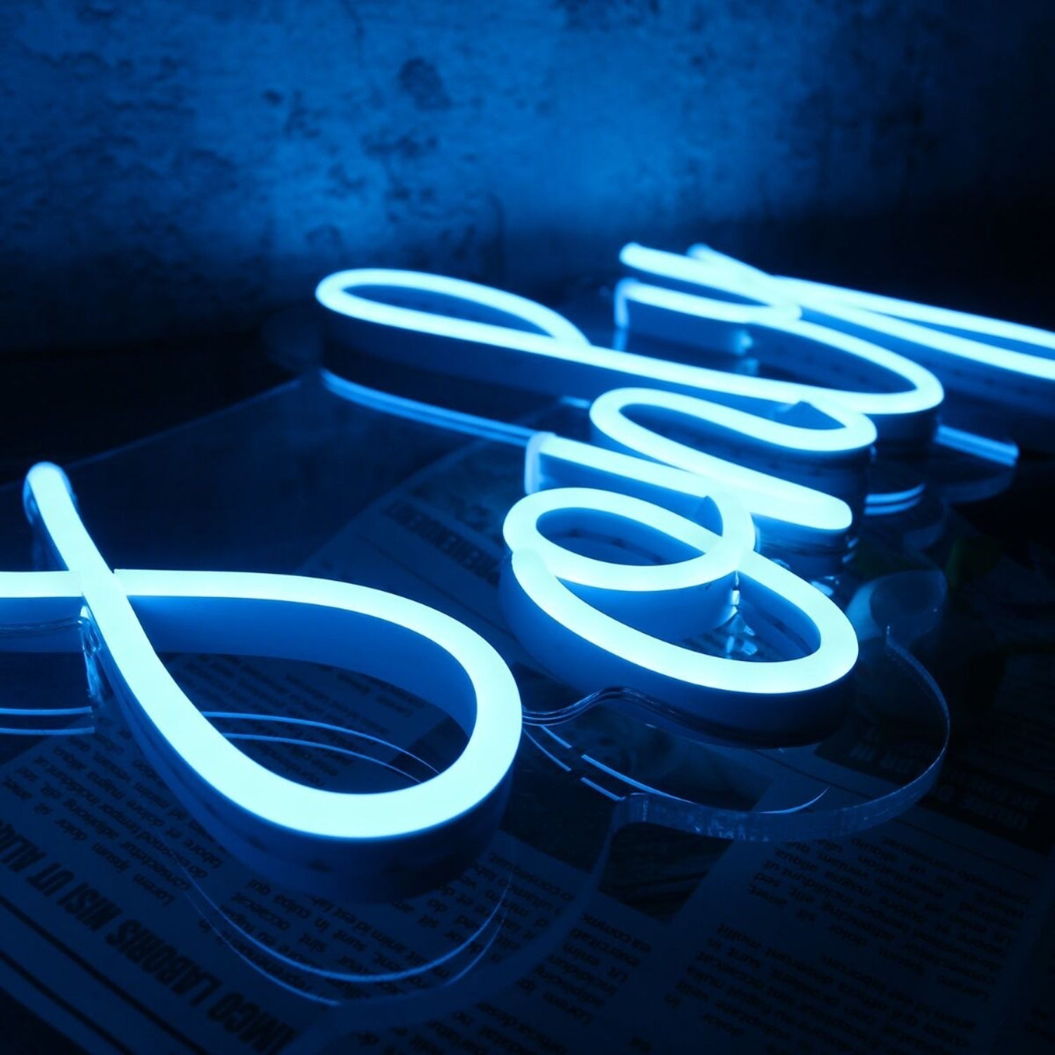 Good Vibes Only Blue Led Neon Sign - Shineneon