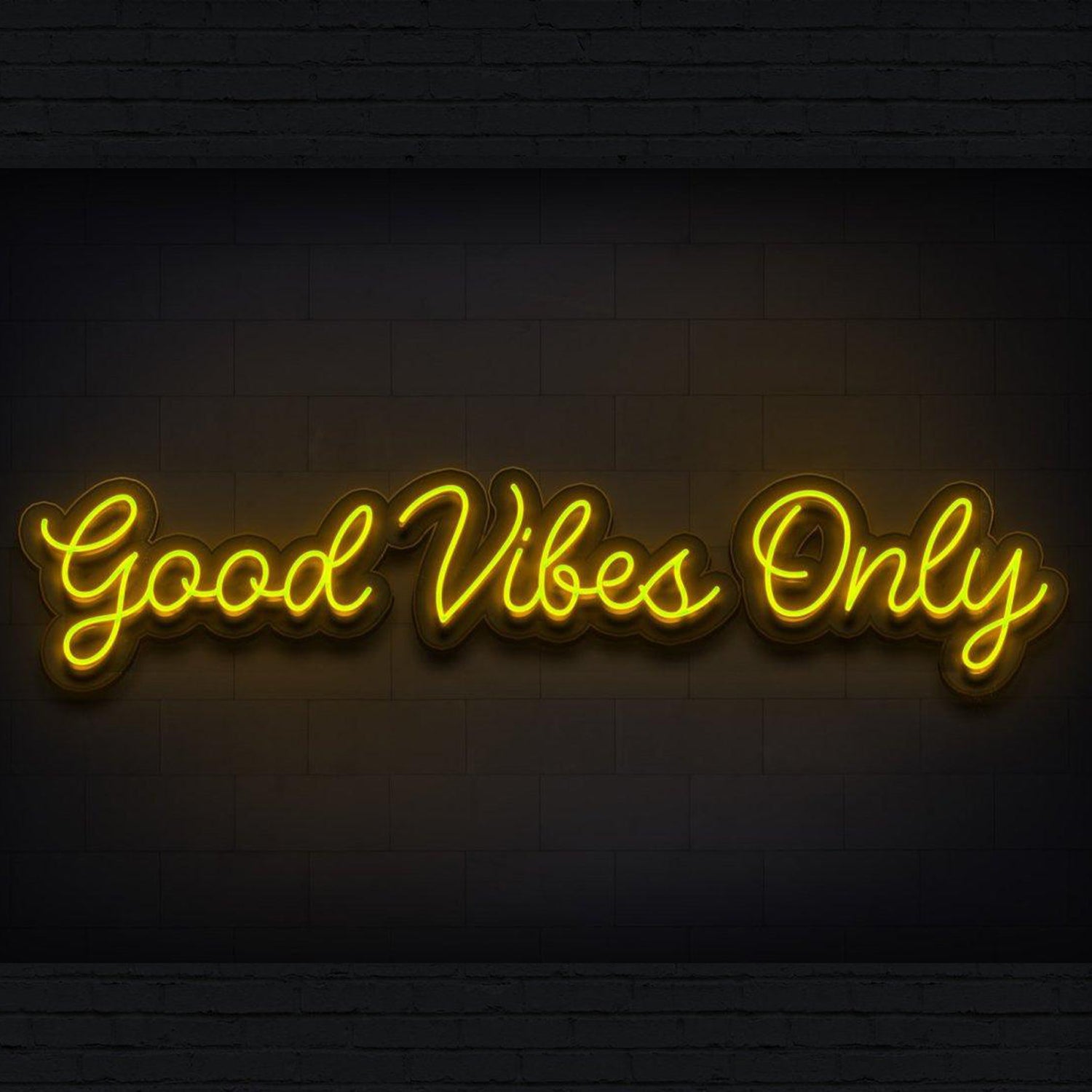 Good Vibes Only Bright Yellow Led Neon Sign For Cafe Bar Home Decor | Shineneon
