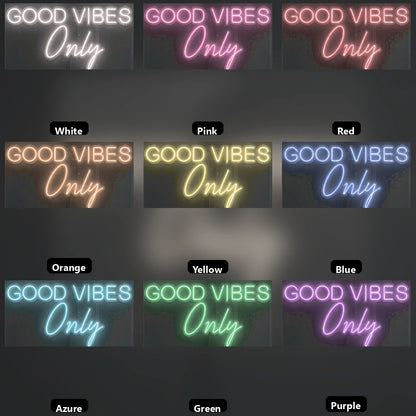 Good Vibes Only Business Wall Art LED Neon Sign - 05 Color Grid