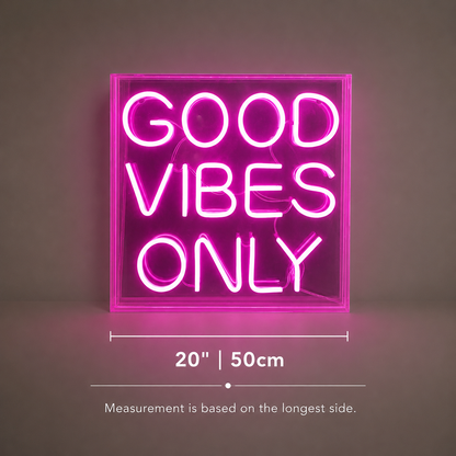 Good Vibes Only Classic LED Neon Sign - 04 Size Image