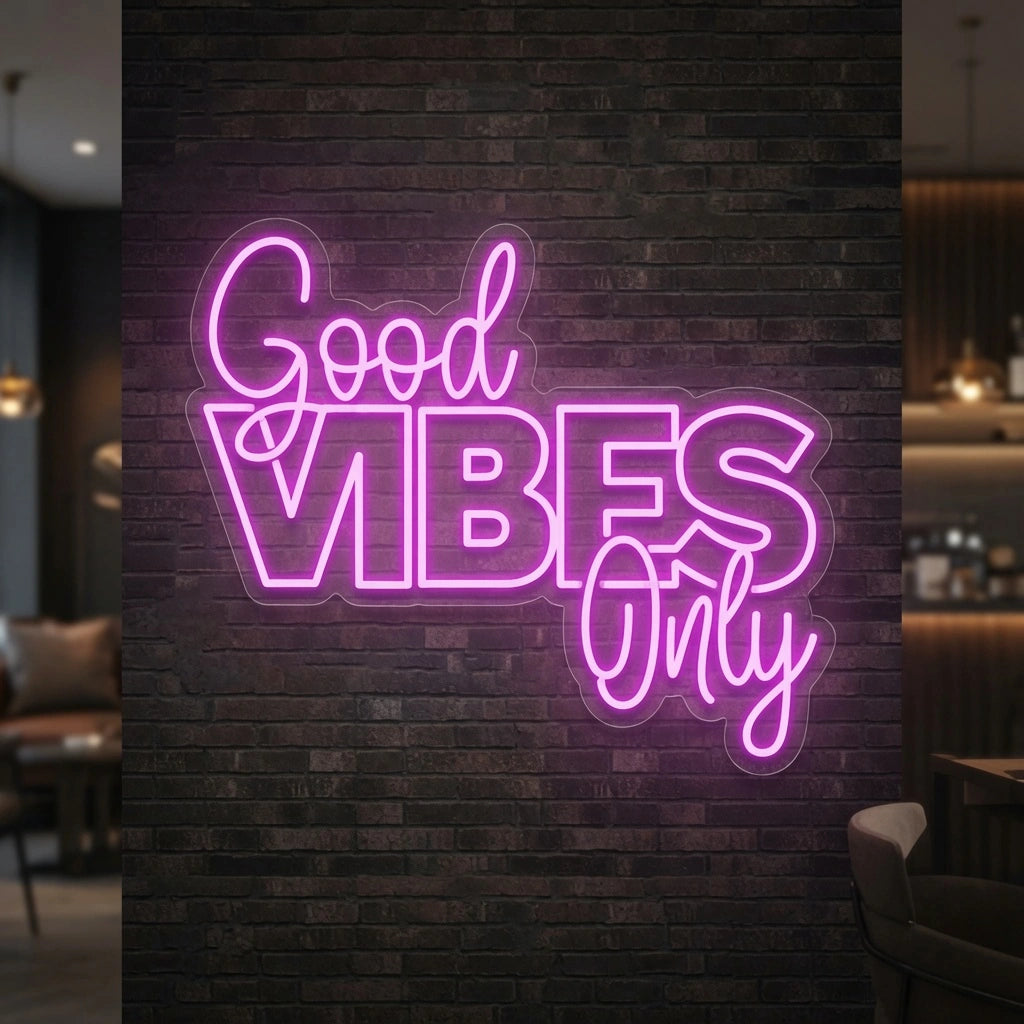 Good Vibes Only Coffee Bar Wall Art LED Neon Sign - 01 Original Product Image
