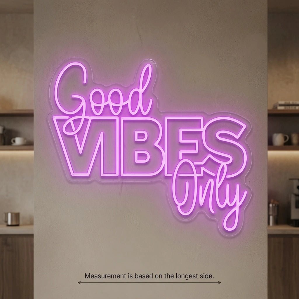 Good Vibes Only Coffee Bar Wall Art LED Neon Sign - Shineneon